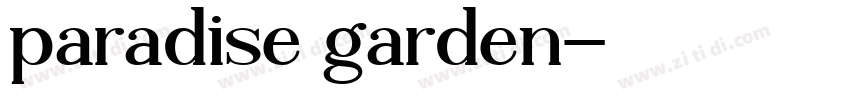 paradise garden字体转换